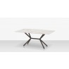 DecoScapes Oliver Emerald Rimless Porcelain Dining Table - Medium - Angled