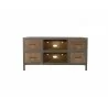 Crawford and Burke Reese Reclaimed Wood 4 Drawer TV Stand, Front Angle - Crawford and Burke Reese Reclaimed Wood 4 Drawer TV Stand, Front Angle