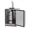 TrueFlame 6.6 Cu. Deluxe Outdoor Rated Single Tap Kegerator - Door Opened And Angled