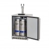 TrueFlame 6.6 Cu. Deluxe Outdoor Rated Double Tap Kegerator - Door Opened