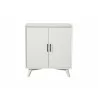 Alpine Furniture Flynn Small Bar Cabinet, White - Front Angle - Alpine Furniture Flynn Small Bar Cabinet, White - Front Angle