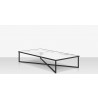 Source Furniture Iconic Aluminum Rectangular Coffee Table with Porcelain Tabletop 4