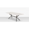 DecoScapes Oliver Emerald Rimless Porcelain Dining Table - Large - Back Angled