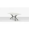 DecoScapes Oliver Emerald Rimless Porcelain Dining Table - Angled - DecoScapes Oliver Emerald Rimless Porcelain Dining Table - Angled