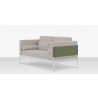 DecoScapes Oliver Loveseat - Side Angled with Pillow