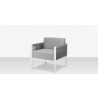 Source Furniture Skye Club Chair Style Silver White