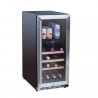 TrueFlame 15" Outdoor Rated Dual Zone Wine Cooler -  Angled with Closed Door