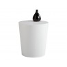 Montague End Table - High Gloss White - With Decor
