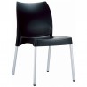Resin Outdoor Dining Chair - Black