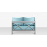 Source Furniture Dynasty Loveseat Light Blue Back