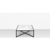 Source Furniture Iconic Aluminum Rectangular Coffee Table with Porcelain Tabletop 45