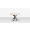 DecoScapes Oliver Emerald Rimless Porcelain Dining Table - Medium - Side