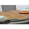 Bellini Home and Gardens Essence 11 Pc Cosmopolitan 39.5 x 78.75/102.5 Extension Dining Table with Teak Table Top - Extension - Bellini Home and Gardens Essence 11 Pc Cosmopolitan 39.5 x 78.75/102.5 Extension Dining Table with Teak Table Top - Extension