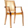 Arthur Polycarbonate Modern Dining Chair - Transparent Amber