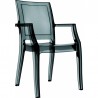 Arthur Polycarbonate Modern Dining Chair - Glossy Black