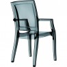 Arthur Polycarbonate Modern Dining Chair - Glossy Black