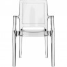 Arthur Polycarbonate Modern Dining Chair - Transparent Clear