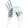 Arthur Polycarbonate Modern Dining Chair - Transparent Clear
