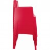 Box Resin Outdoor Dining Arm Chair - Red
