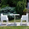 Box Resin Outdoor Dining Arm Chair - White
