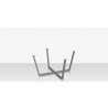 Source Furniture Contemporary Flat X 49 Style Dining Table Base Side
