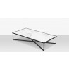 Source Furniture Iconic Aluminum Rectangular Coffee Table with Porcelain Tabletop 6