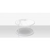 Source Furniture Iconic Aluminum 30'' Wide Round Nesting Table