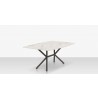 DecoScapes Oliver Emerald Rimless Porcelain Dining Table - Medium - Back Angled