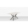 DecoScapes Oliver Emerald Rimless Porcelain Dining Table - Back Angled