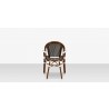 Paris Dining Arm Chair - Black & White