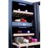 TrueFlame 15" Outdoor Rated Dual Zone Wine Cooler - Interior Light Wood Rack Pullout