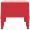 Box Resin Outdoor Center Table - Red - Stacked - Box Resin Outdoor Center Table - Red - Stacked