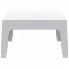 Box Resin Outdoor Center Table - White - Box Resin Outdoor Center Table - White