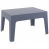 Box Resin Outdoor Center Table - Silver Gray