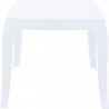 Queen Polycarbonate Side Table - Glossy White