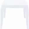Queen Polycarbonate Side Table - Glossy White - Queen Polycarbonate Side Table - Glossy White