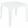 Queen Polycarbonate Side Table - Glossy White - Queen Polycarbonate Side Table - Glossy White