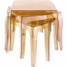 Queen Polycarbonate Side Table - Transparent Amber