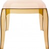 Queen Polycarbonate Side Table - Transparent Amber