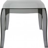 Queen Polycarbonate Side Table - Transparent Black