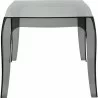 Queen Polycarbonate Side Table - Transparent Black - Queen Polycarbonate Side Table - Transparent Black