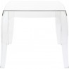 Queen Polycarbonate Side Table - Transparent Clear