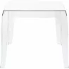 Queen Polycarbonate Side Table - Transparent Clear - Queen Polycarbonate Side Table - Transparent Clear