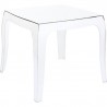 Queen Polycarbonate Side Table - Transparent Clear
