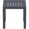 Ocean Square Resin Side Table - Dark Gray