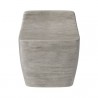 Sunpan Ledger Stool in Ash Grey Wood Look - Front Angle