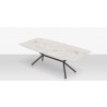 DecoScapes Oliver Emerald Rimless Porcelain Dining Table - Large - Top Angled