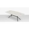 DecoScapes Oliver Emerald Rimless Porcelain Dining Table - Large - Top Angled - DecoScapes Oliver Emerald Rimless Porcelain Dining Table - Large - Top Angled