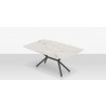 DecoScapes Oliver Emerald Rimless Porcelain Dining Table - Medium - Top Angled