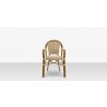 Paris Dining Arm Chair - Cream & Chocolate 